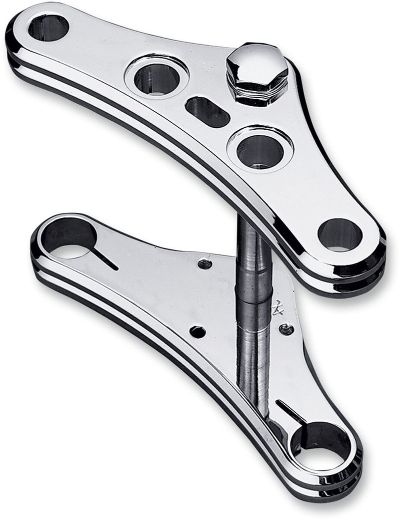 41 MM Raked Triple Tree Chrome For Harley Davidson FXST 1340 - 1.60 Inch