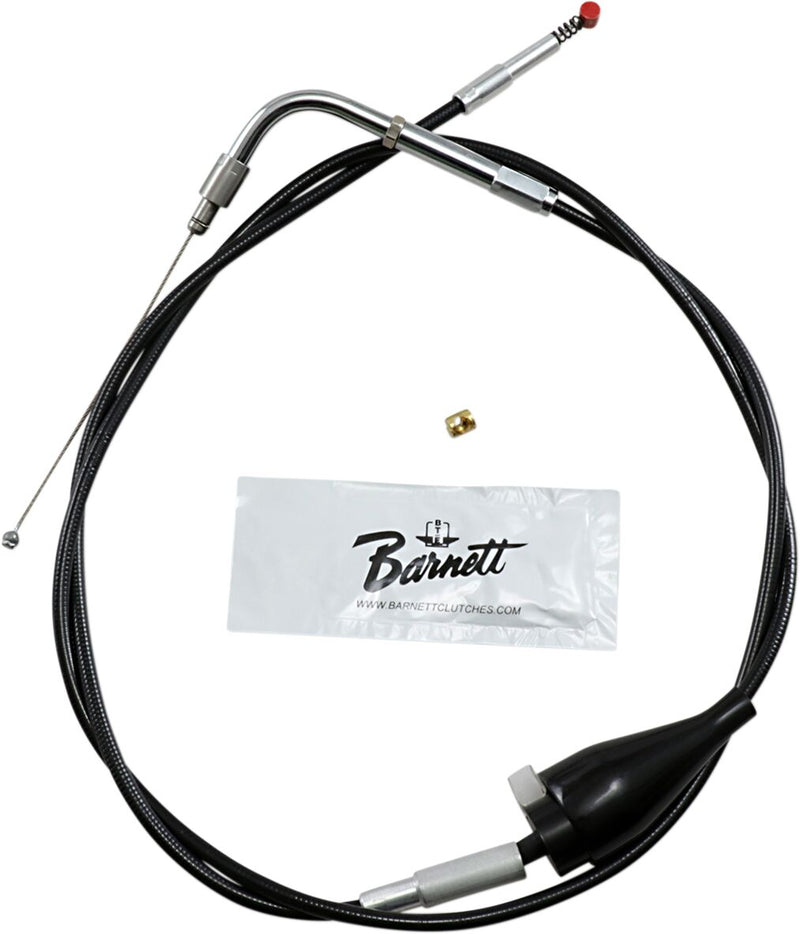 Black Vinyl Throttle/Idle Cable Black For Harley Davidson FLHRC 1450 2004 - +15.2 CM