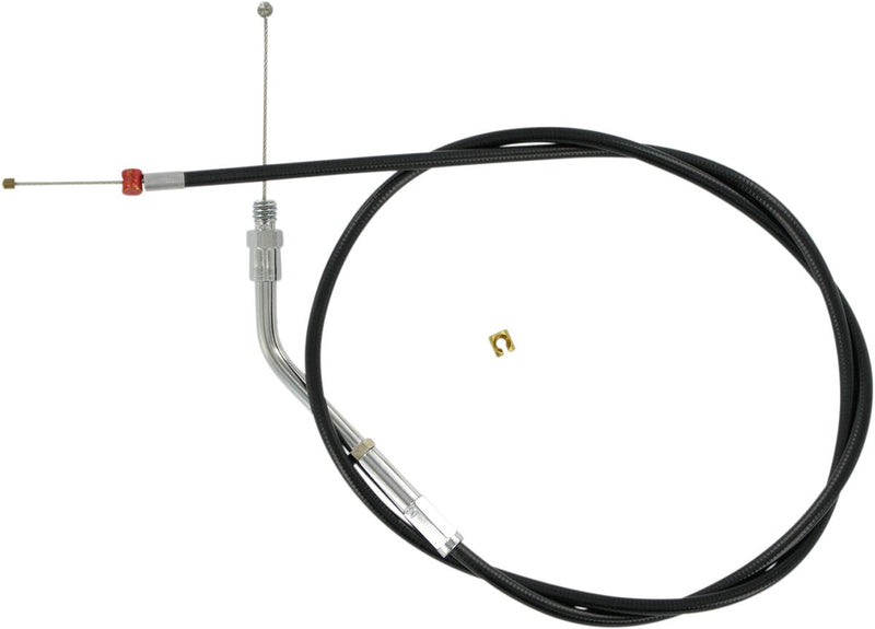 Black Vinyl Throttle/Idle Cable Black For Harley Davidson FLH 1340 1981-1983 - Standard