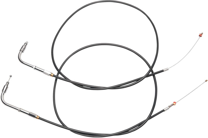 Black Vinyl Throttle/Idle Cable Black For Buell S3 1996-1998 - Standard