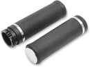 Rubber Grips With Accent Rings And End Caps Black - 25.4 MM | Vendor No 17-0556-BC324