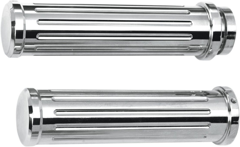 Chrome Billet Grips Chrome For Harley Davidson FLD 1690 2012-2013 - 25.4 MM