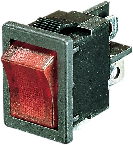 Lighted Rocker Switch Black / Red | Vendor No 45-1076-A-BC101