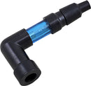 Flashing Spark Plug Cap 90 Degrees Blue - 10 MM