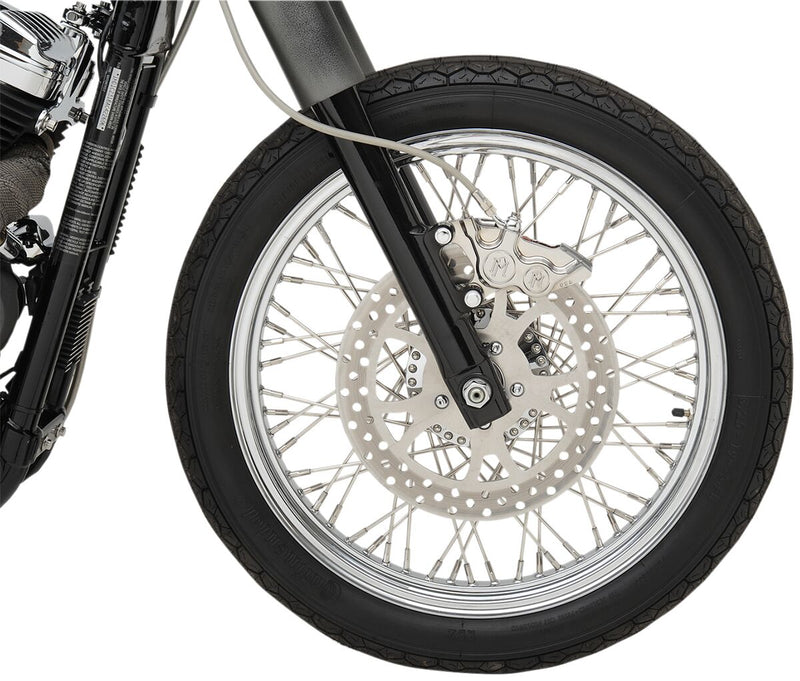 Four-Piston Differential-Bore Caliper Chrome For Harley Davidson FLD 1690 2012-2013 - 292 MM
