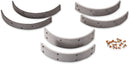 Brake Linings and Rivets Kit Silver For Harley Davidson FL 1200 1954-1971