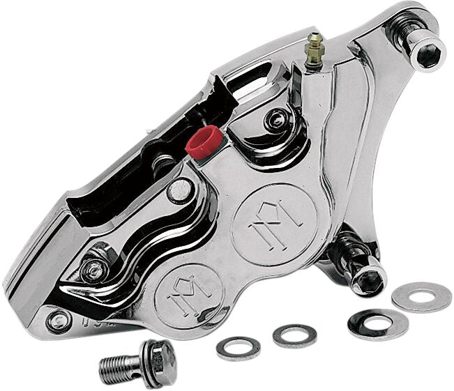 Four-Piston Differential-Bore Caliper Polished For Harley Davidson FLH 1984-1985 - 292 MM
