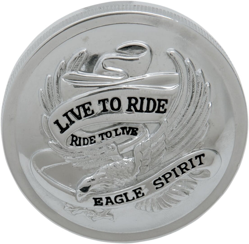 Live To Ride Gas Cap Chrome - 76.2 MM | Vendor No 72643