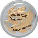 Live To Ride Gas Cap Chrome / Gold - 76.2 MM | Vendor No 72646