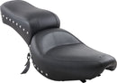 Studded 2-Up Seat Black For Harley Davidson FL 1200 1958-1977 - 30.5 CM
