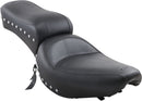 Studded 2-Up Seat Black For Harley Davidson FL 1200 1958-1977 - 30.5 CM