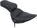Studded 2-Up Seat Black For Harley Davidson FLST 1340 1986-90 - 35.5 CM