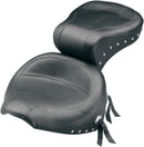 Studded 2-Up Seat Black For Harley Davidson FLST 1340 1986-1990 - 35.5 CM