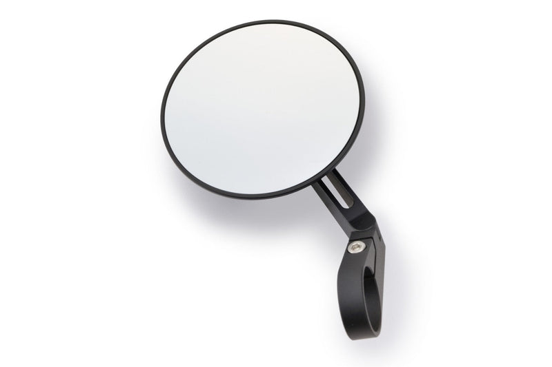 "D-MIRROR-17" Aluminium Flat Bar End Mirror Black