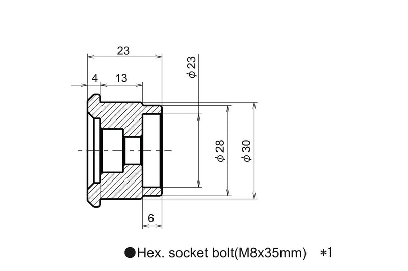 "D-MIRROR" Bar End Mirror Adapter Kawasaki Black