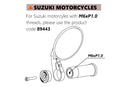 "D-MIRROR" Bar End Mirror Adapter Suzuki Black