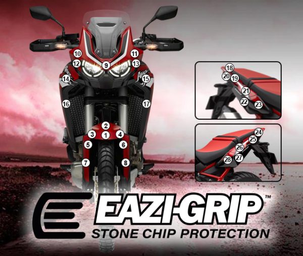 Stone Chip Protection Kit Clear Gloss For Honda CRF 1100 L Africa Twin 2020-2023