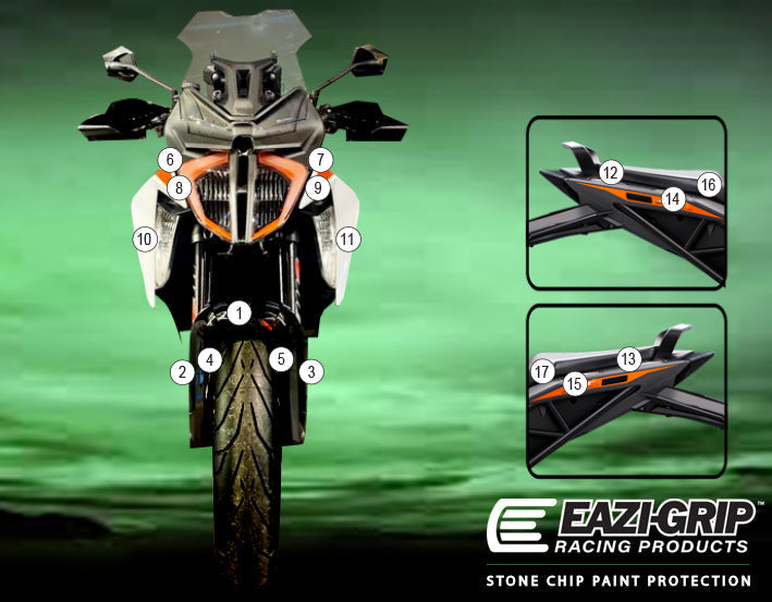 Stone Chip Protection Kit Clear Gloss For KTM 1290 Superduke GT 2021-Current