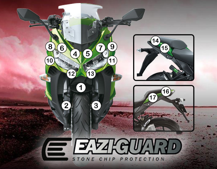 Stone Chip Protection Kit Clear Gloss For Kawasaki Z 1000 SX 2015-2016