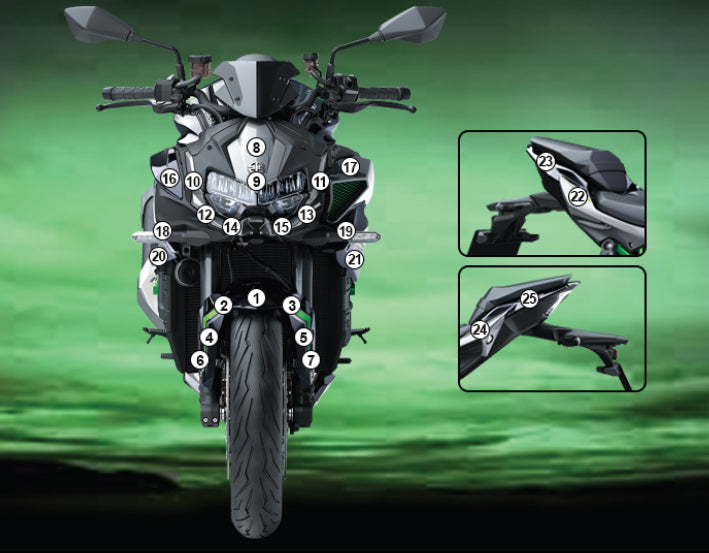 Stone Chip Protection Kit Clear - Gloss For Kawasaki ZH2 2023-Current