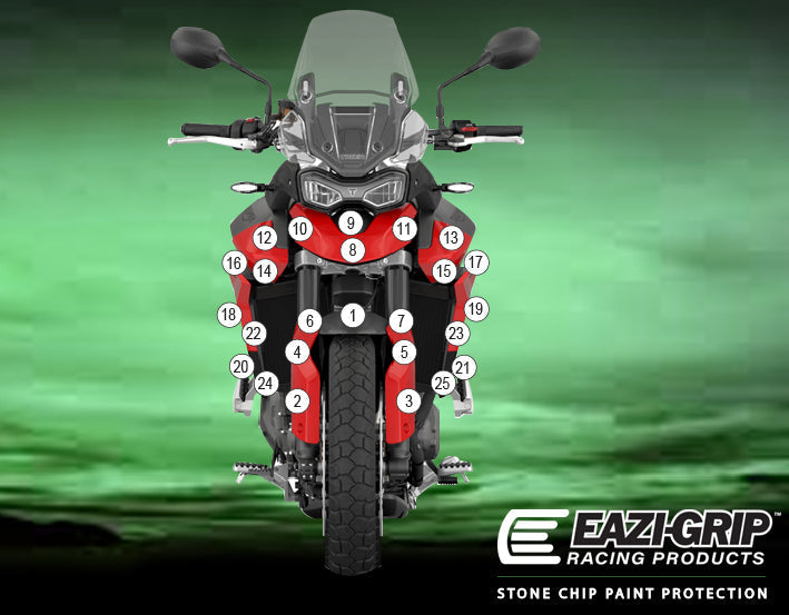 Stone Chip Protection Kit Clear Gloss For Triumph Tiger 850 Sport 2021-Current