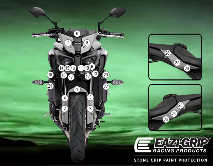 Stone Chip Protection Kit Clear Gloss For Yamaha MT-10 2020-2021