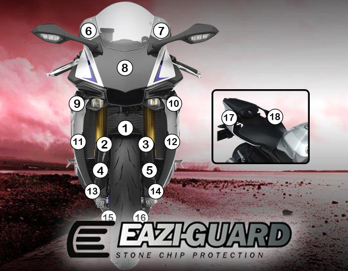 Stone Chip Protection Kit Clear Gloss For Yamaha YZF-R1