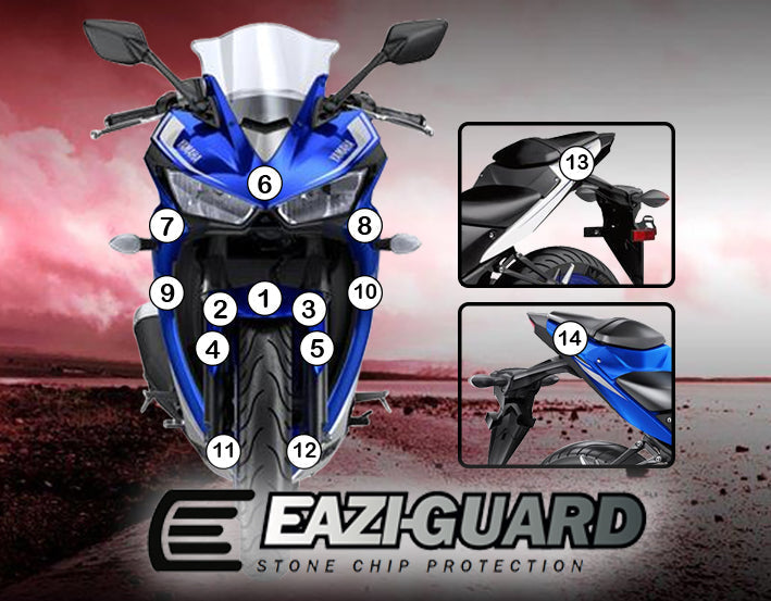 Stone Chip Protection Kit Clear Gloss For Yamaha YZF-R3 2015-2018