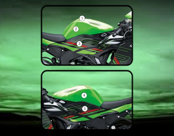 Tank Paint Protection Kit Clear Gloss For Kawasaki Ninja ZX-6R 2023-Current