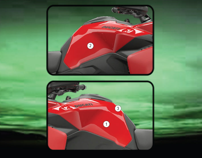 Tank Paint Protection Kit Clear - Matt For Ducati Multistrada V2 2025>Current