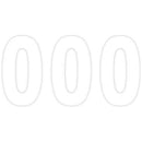 Factory Effex Mini Pro-0 Numbers White - 4 Inch