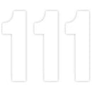 Factory Effex Mini Pro-1 Numbers White - 4 Inch