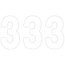 Factory Effex Mini Pro-3 Numbers White - 4 Inch