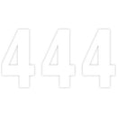 Factory Effex Mini Pro-4 Numbers White - 4 Inch