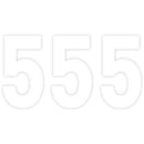 Factory Effex Mini Pro-5 Numbers White - 4 Inch