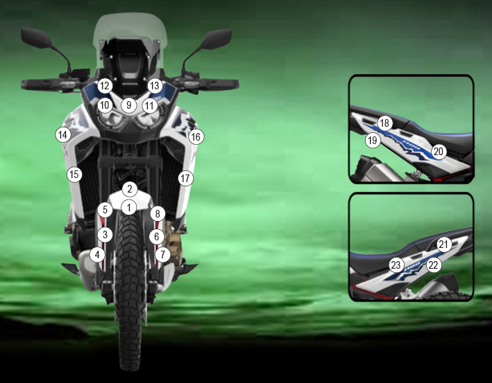 Stone Chip Protection Kit Clear Gloss For Honda Africa Twin CRF1100L 2024-Current