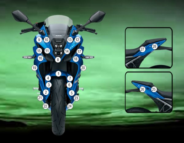 Stone Chip Protection Kit Clear Gloss For Suzuki GSX-8R 2024-Current