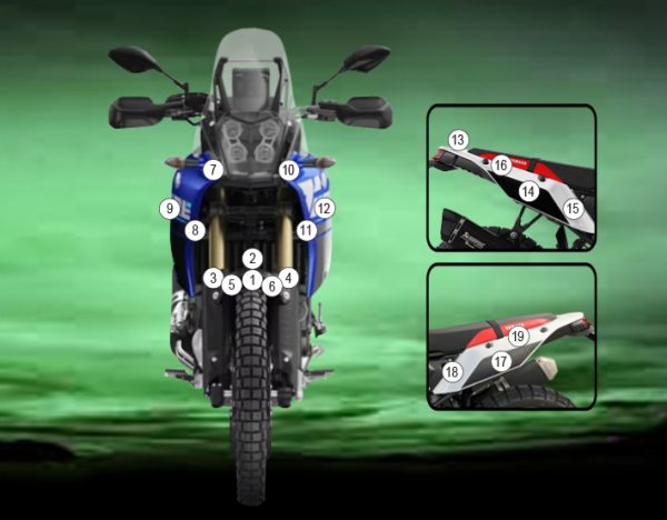 Stone Chip Protection Kit Clear Gloss For Yamaha Tenere 700 2019-Current