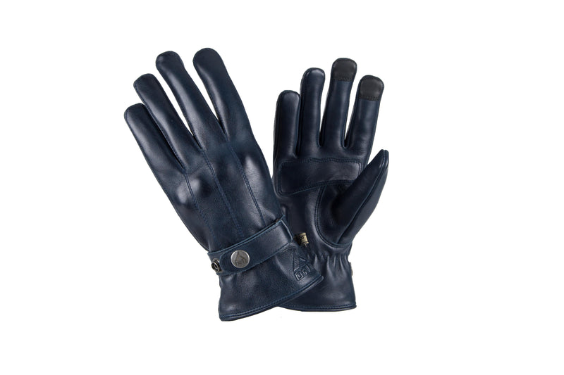 ByCity Elegant Leather Gloves Blue