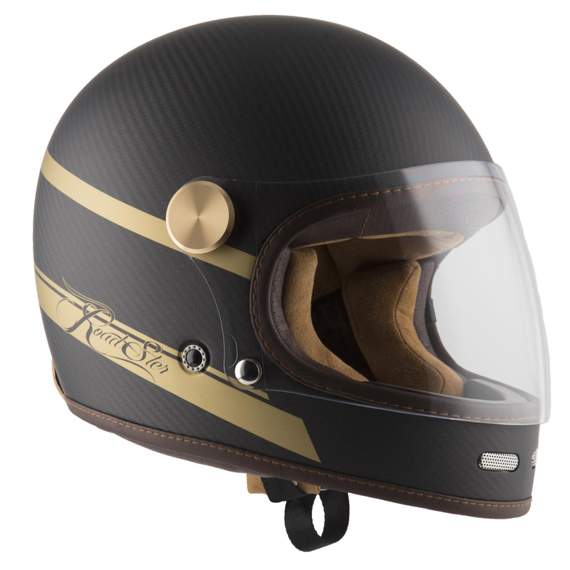 ByCity Roadster Carbon 2 Gold Strike R22.06 Full Face Helmet Black