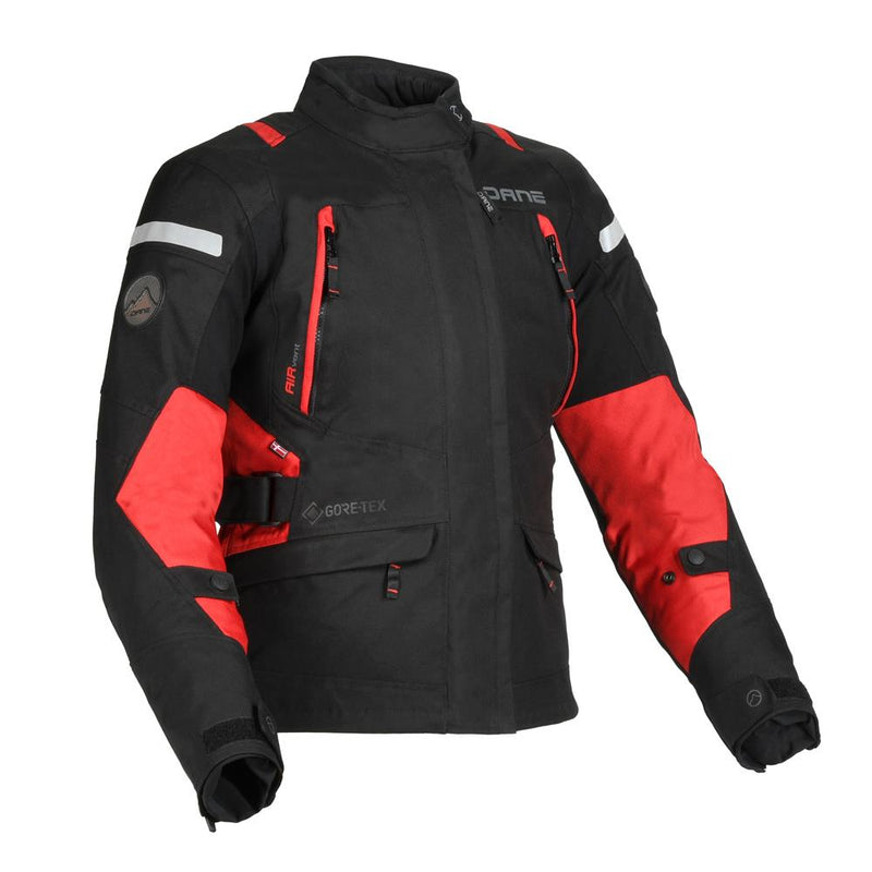 Dane Valby Gore-Tex Ladies Motorcycle Jacket Black / Red