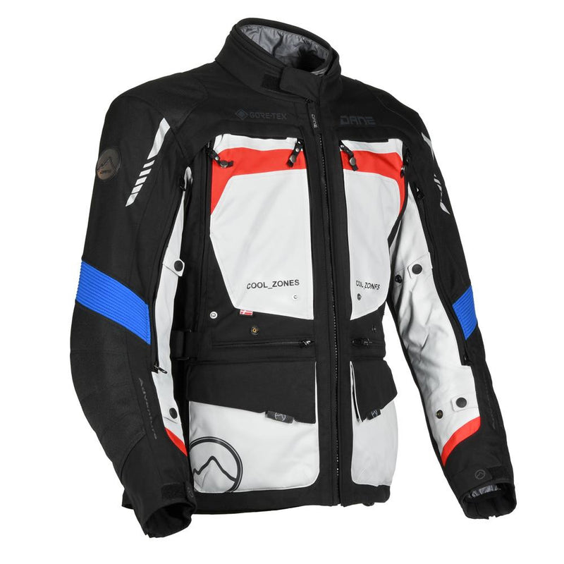 Dane Reykjavik Gore-Tex Motorcycle Jacket Black / Grey / Red / Blue