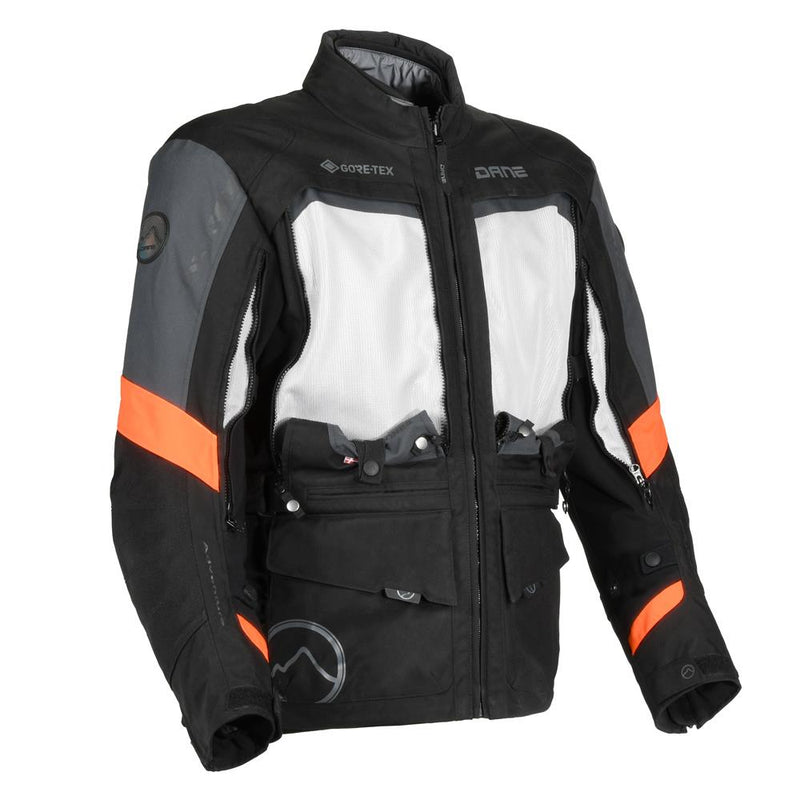 Dane Reykjavik Gore-Tex Motorcycle Jacket Black / Orange