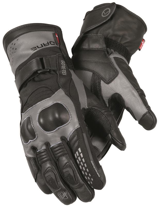 Dane Dragor Gore-Tex Grip Motorcycle Gloves Grey / Black