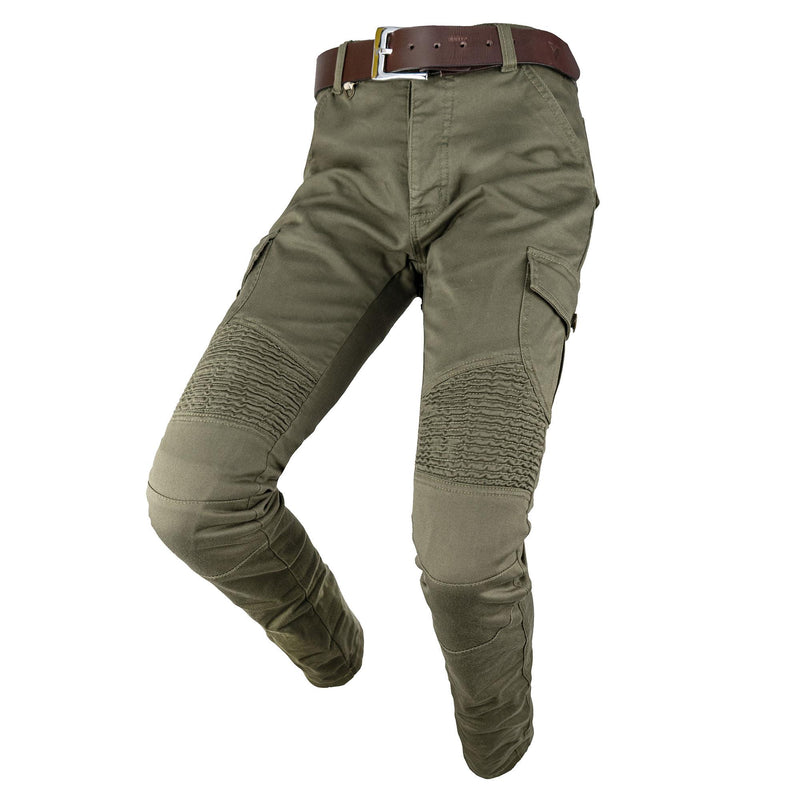 ByCity Mixed Slim 3 Ladies Motorcycle Cotton Cargo Trouser Green