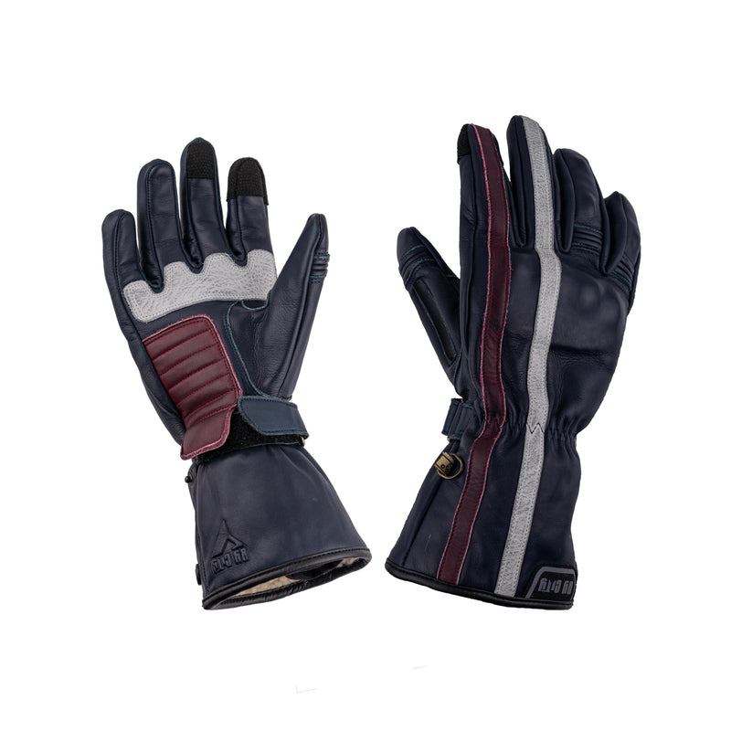 ByCity Oslo Leather Gloves Blue