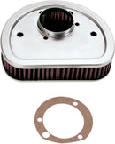 Replacement High-Flow Air Filter Black / Red For Harley Davidson FLHR 1450 1999-2006