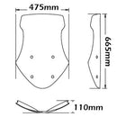 High Screen For Moto Guzzi Norge 850 2007-2011 and Norge 1200 2009-2011