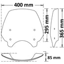 Small Screen Dark Smoke For Moto Guzzi Audace 2017-2020