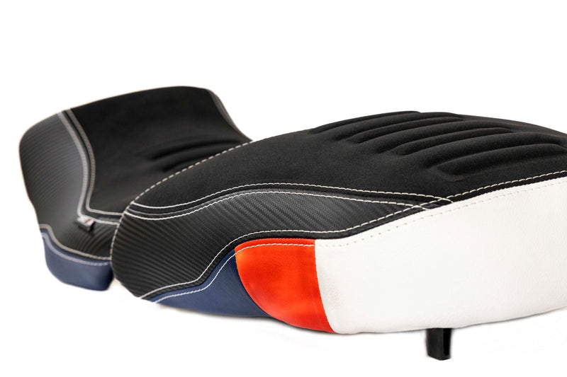 Comfort Pillion Seat Black / Blue / Red - Trophy For BMW R1200 GS 2013-2019